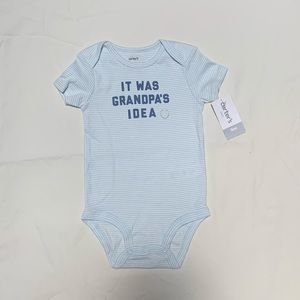 Blue and white body suit